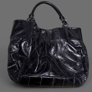 Miu Miu VINTAGE 2000s Black Leather Shoulder Bag